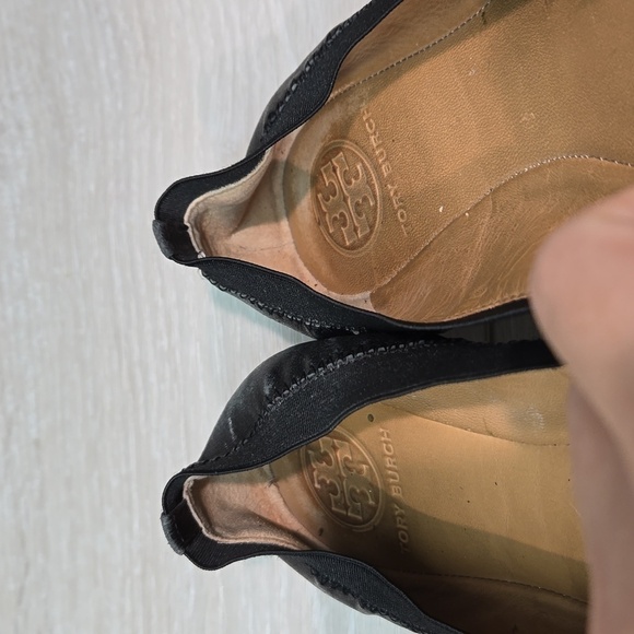 Tory Burch Logo Leather Ballet Flats slip on shoes sz 7M - Picture 7 of 16